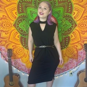 Black and gold dress